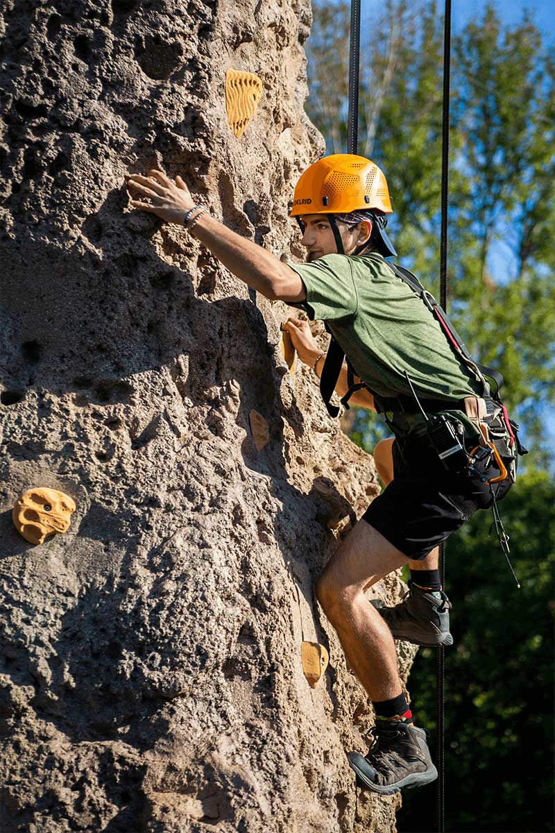 Climbing Croc Rock at gatorland